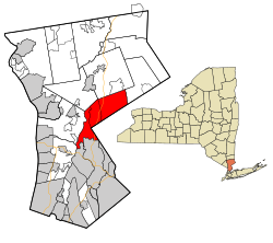 Westchester County New York incorporated and unincorporated areas North Castle highlighted